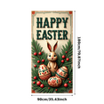 thumbnail image 3 of Happy Easter Themed Decorative Banner with Bunny and Eggs Backdrop for Easter Party Easter Decoration Photography Props Family Gatherings Spring Celebrations, 3 of 8