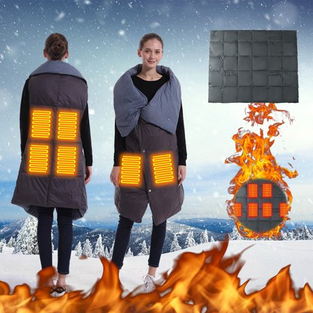 Wiyuqeen Women s Heating Vest Electric Heated Throw Blanket Shawl Wrap Poncho USB Rechargeable Warming Cape for Car Office Home Travel