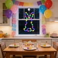 thumbnail image 2 of Easter Bunny Window Lights with Suction Cup, Multicolor LED Bunny Silhouette Light, Battery Operated Spring Window Decor, Hanging Holiday Ambient Lighting for Indoor Home & Store Displays, Lazyguy, 2 of 9