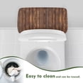 thumbnail image 4 of Renewold Vintage Wooden Floor Print Toilet Lid Cover with Elastic Edge, Universal Protective Toilet Tank Top Cover, Easy to Clean, Stain Resistant, Brown, 4 of 6