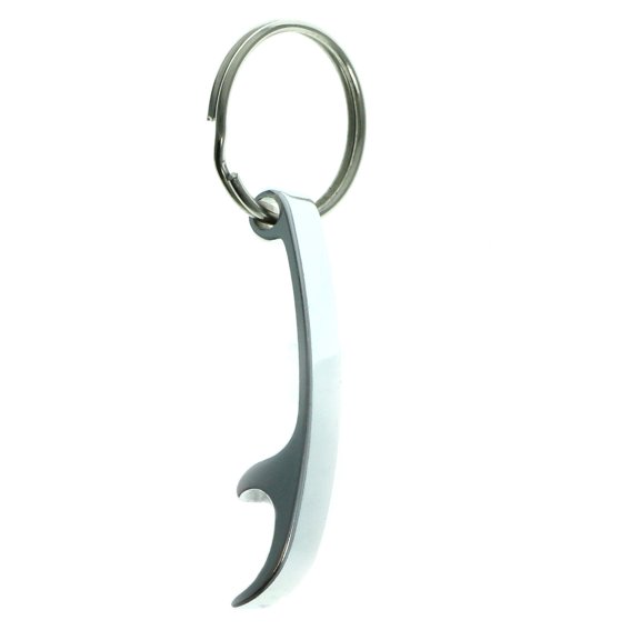 Aluminum Bottle Opener Keychain Silver