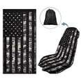 thumbnail image 5 of Xixirimido Car Towel Seat Covers Multifunctional Towel for Gym Outdoor Sport, Picnic, Beach, Pet Travel, Non-Slip Washable Car Seat Protector, American Flag Grey Camo, 5 of 8