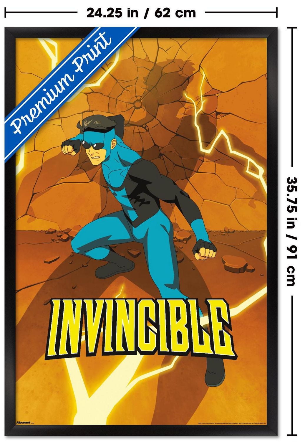 One Piece - Roronoa Zoro Wanted Poster Wall Poster with Magnetic Frame, 22.375" x 34"