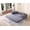 Dark Gray + Corduroy, variant on Convertible Sleeper Sofa Bed with Cylindrical Pillow - Corduroy Folding Mattress Couch with Fixed-Shape Frame for Living Room, Bedroom, Lounge, Studio (Black)