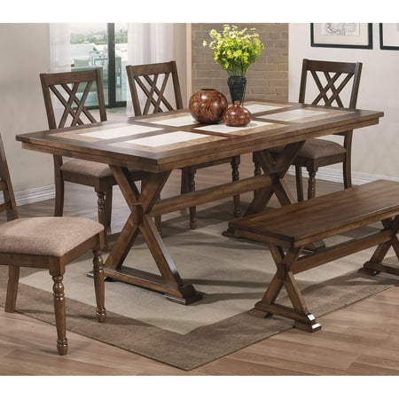 Winners Only Florence Tile Top X Leg Dining Table Winners Only Florence Tile Top X Leg Dining Table