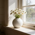 thumbnail image 4 of Unbreakable Round Plastic Vase, Modern Nordic Style Flower Pot for Tabletop, Shatterproof Decorative Vase for Wedding & Party, 5in, White, L, 4 of 6