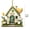 A, variant on 3D Easter House Ornament, Easter Garden Wall Decor with Flowers Eggs and Hearts, Acrylic Holiday Decoration for Front Porch Entryway and Spring Home Display, Cute Easter Gift Accent