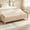 Wheat, variant on Shaiaield 63" Brown End of Bed Bench with Storage,Upholstered Channel Tufted Foot of Bed Storage Bench with Armrests & Solid Wood Legs,Queen Size Storage Ottoman For Bedroom,Living Room
