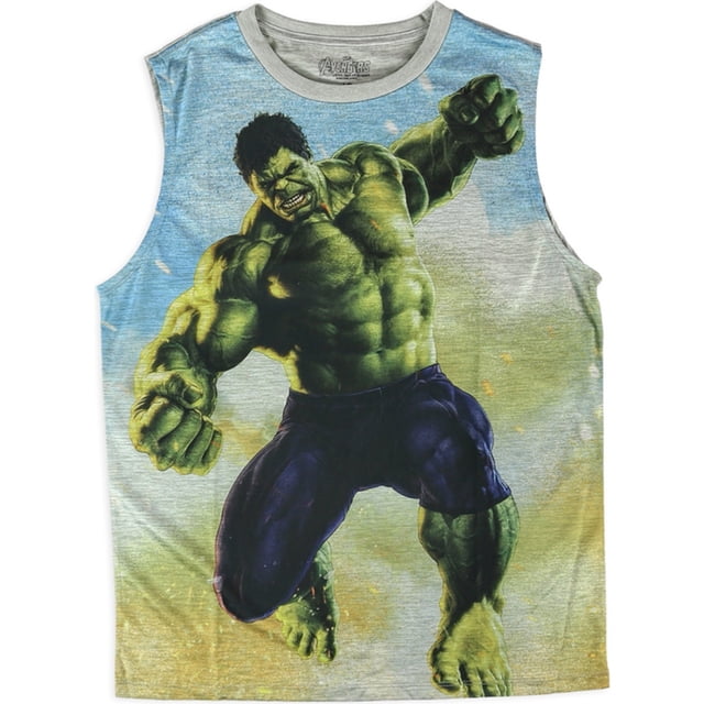 Marvel Comics The Incredible Hulk - Camiseta sin mangas para hombre, color gris, talla mediana Marvel Comics Tanque muscular
