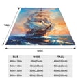 thumbnail image 3 of Fotbe Sailing Ship Ocean Sunset Manta de Franela Acolchonada con Estampado, Súper Suave y Esponjosa, Extra Grande para Sofá, Cama, Uso Todo el Año-40"x30", 3 of 7