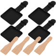 thumbnail image 3 of 4 Sets Mini Raclette Grill Pan with Spatula for Cheese Melting and Grilled Cheese Tray, 3 of 5