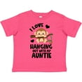 thumbnail image 3 of Inktastic Monkey I Love Hanging out with My Auntie Boys or Girls Toddler T-Shirt, 3 of 5