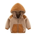 thumbnail image 3 of Kiijoy Infant Boys Fleece Sherpa Hooded Coat Zip Up Winter Jacket Soft Cozy Outerwear, 3 of 3