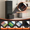 thumbnail image 5 of Topass 4-Drawer File Cabinet with Lock, Filing Cabinet for Letter A4-Sized Files, Easy to Assemble, Black, 5 of 6