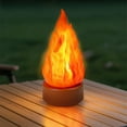 thumbnail image 3 of Rechargeable LED Flame Light, Flickering Fire Lantern with 1200mAh Battery, Stepless Dimming, 15-Min Timer, USB Camping Night Light for Kids Bedroom Outdoor, 3 of 10