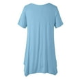 thumbnail image 3 of Otvok Fashion Womens Shirts Casual Solid Color Short Sleeve V-Neck Blouses, 3 of 6