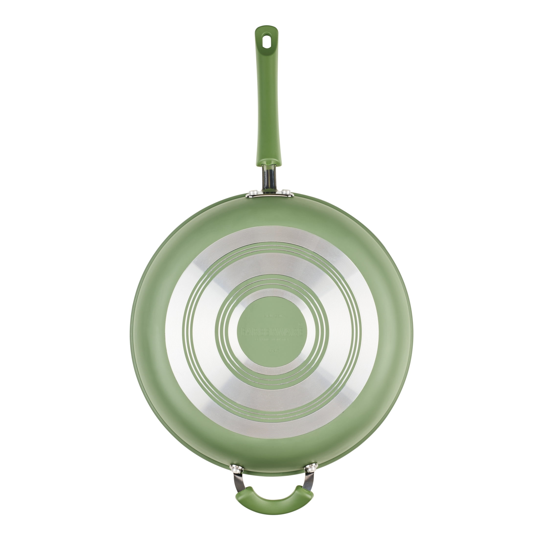 Farberware Easy Clean 12.5 Inch Ceramic Nonstick Frying Pan / Skillet with Helper Handle, Dishwasher Safe, Green