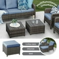 thumbnail image 5 of Brafab 9 Seat Wicker Outdoor Patio Furniture Set, Blue, 5 of 8