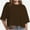 Coffee, variant on Women's Comfy Basic Workout Gym Short Sleeve Crop Tops Casual Loose Oversized T-Shirts
