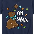 thumbnail image 3 of Instant Message - Oh Snap Chocolate Bunny - Easter - Toddler And Youth Short Sleeve Graphic T-Shirt, 3 of 6