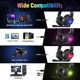 thumbnail image 5 of Auriculares estéreo con cable para juegos, auriculares supraurales con cancelación de ruido y micrófono, luces LED intermitentes Auriculares con cable para consola PS4 de Chicken Gaming, 5 of 5