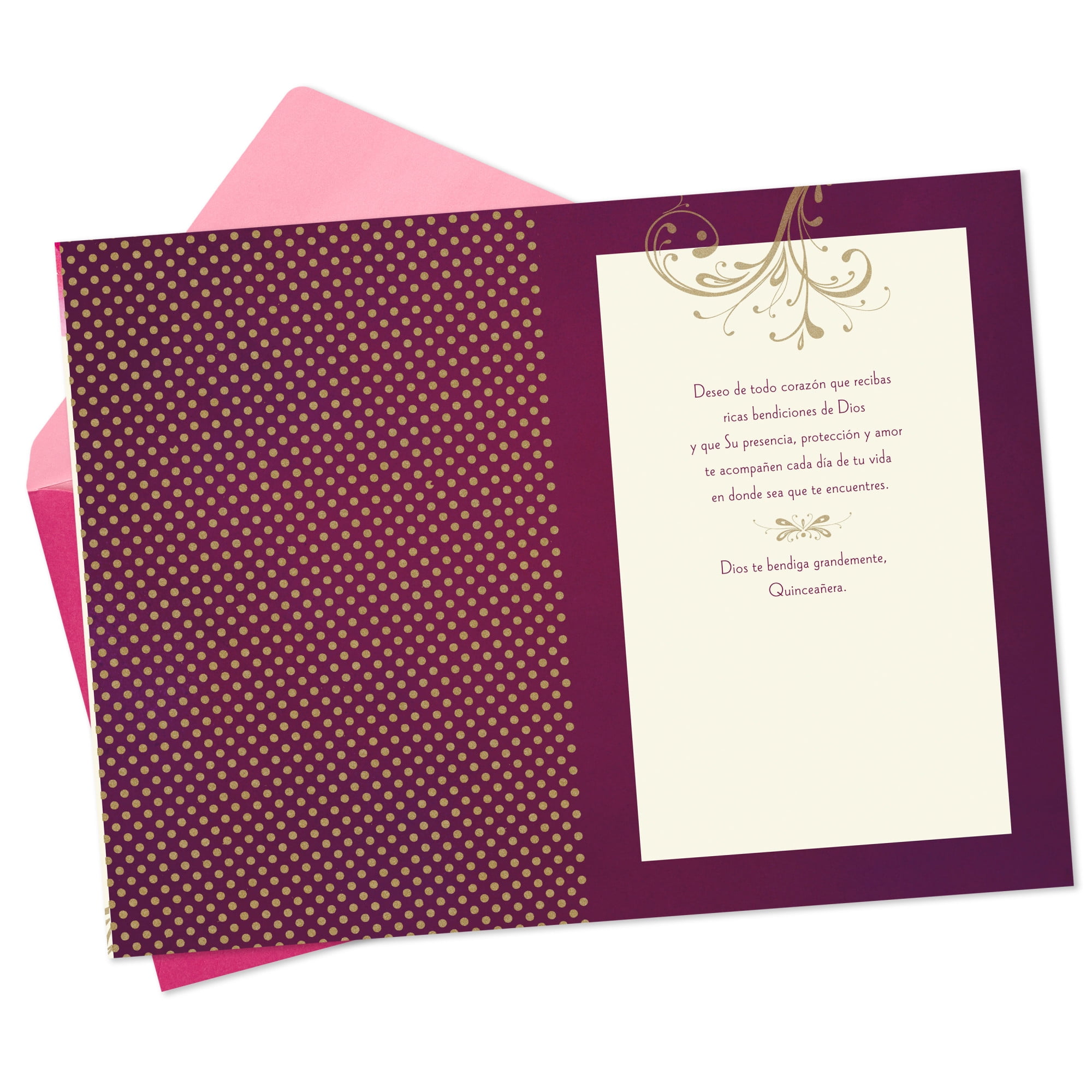Hallmark VIDA Spanish-Language Quinceañera Card (God's Sweetest Blessings)