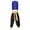Royal Blue&Black, variant on inhzoy Adult Men's 2PCs Arabian Prince Outfits Satin Sleeveless Vest Waistcoat with Hippie Harem Pants Dark Purple&White L