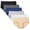 Black/Navy Blue/Dark Grey/White/Grey/Beige, variant on Wirarpa Womens Underwear Cotton Hipster Panties Breathable Briefs 6-Pack Medium