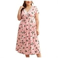 thumbnail image 2 of Mefallenssiah Grande Taille Femmes Robe Dentelle Patchwork Impression Pyjama d'Été Vêtements de Maison Pyjamas Robes, 2 of 5