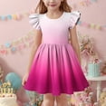 thumbnail image 4 of KkSLirnhs Dresses for Girls Size 6 Sleeveless Stretchy Dress A Line Twirly Skater School Recital Dress Short Sleeve Round Neck Dress 7 Years Pink, 4 of 7