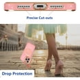 thumbnail image 3 of Compatible with iPhone 14 Pro Max Magnetic Case，Glitter Case with Love Heart, Luxury Plating Cute Bling, Compatible with MagSafe,Clear Slim Shockproof Phone Cover for Women Girls.（Pink）, 3 of 14