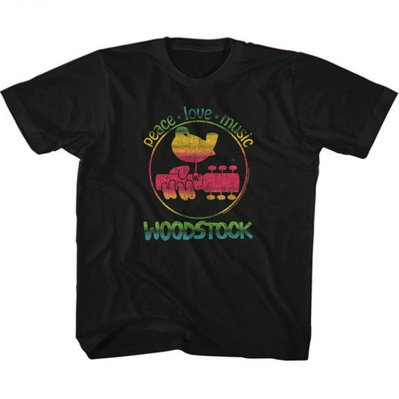 Woodstock Gradient Black Youth T-Shirt