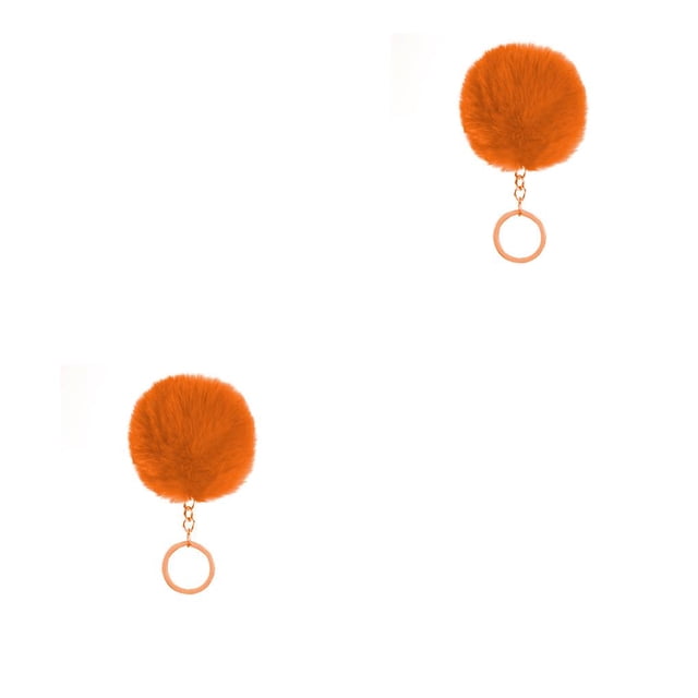 Llavero Flexible Advancent Fuzzy Ball 2piezas Naranja 8cm