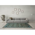 thumbnail image 3 of Ahgly Company Indoor Rectangle Oriental Light Blue Industrial Area Rugs, 2' x 5', 3 of 4