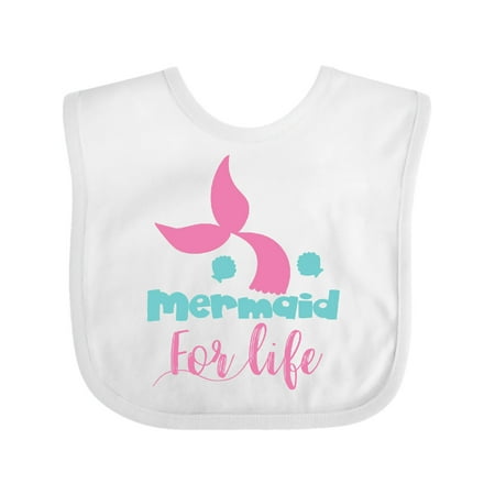 

Inktastic Mermaid for Life Mermaid Tail Mermaid Silhouette Gift Baby Girl Bib