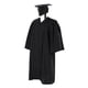 thumbnail image 1 of Vestido de graduación de licenciatura negro de pregrado Vestido de adulto tejido Vestido de graduación de escuela secundaria universitaria, 1 of 4