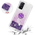 thumbnail image 3 of for Xiaomi Note 11 Pro Glitter Case with Ring Holder, Bling Sparkle Floating Liquid Soft TPU Cushion Fashion Clear Case Cover for Xiaomi Note 11 Pro/Note 11 Pro+  Purple, 3 of 14