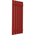 thumbnail image 3 of Ekena Millwork 19 1/2"W x 42"H Americraft Five Board (2 Batten) Exterior Real Wood Spaced Board-n-Batten Shutters (Per Pair), Fire Red, 3 of 10