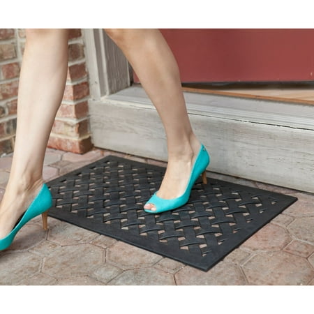 recycled door mat rubber woven entryways walmart