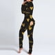 thumbnail image 2 of Mono con estampado para mujer, Conjunto de pijama con botones y pantalones cortos, ropa de dormir cálida, camisón de manga larga, 2 of 4