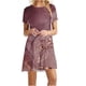thumbnail image 1 of Puntoco Falda Larga Estampada Informal Para Mujer, Jersey Con Cuello Redondo, Vestido De Manga Corta, Vestido De Cuello Redondo De Manga Corta, Marrón, Xxl,Regalos Para Mujer Joven, 1 of 4