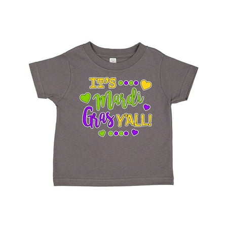 

Inktastic Its Mardi Gras Yall with Hearts Gift Toddler Boy or Toddler Girl T-Shirt