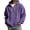Purple, variant on Oversized Full Zip Hoodies Mens Long Sleeve Drawstring Hooded Sweatshirt Baggy Corduroy Fall Winter Drawstring Athletic Jackets for Men