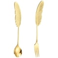 thumbnail image 1 of 2 cucharas y tenedores de acero inoxidable para servir cubiertos, utensilios de cocina, vajilla, 1 of 8