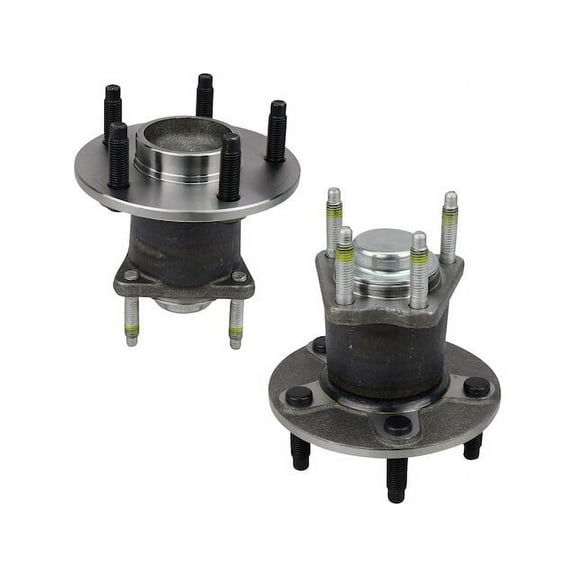 Rear Wheel Bearing Hub Assembly Set of 2 - Compatible with 2005 - 2007 Pontiac G6 with Non-ABS 2006