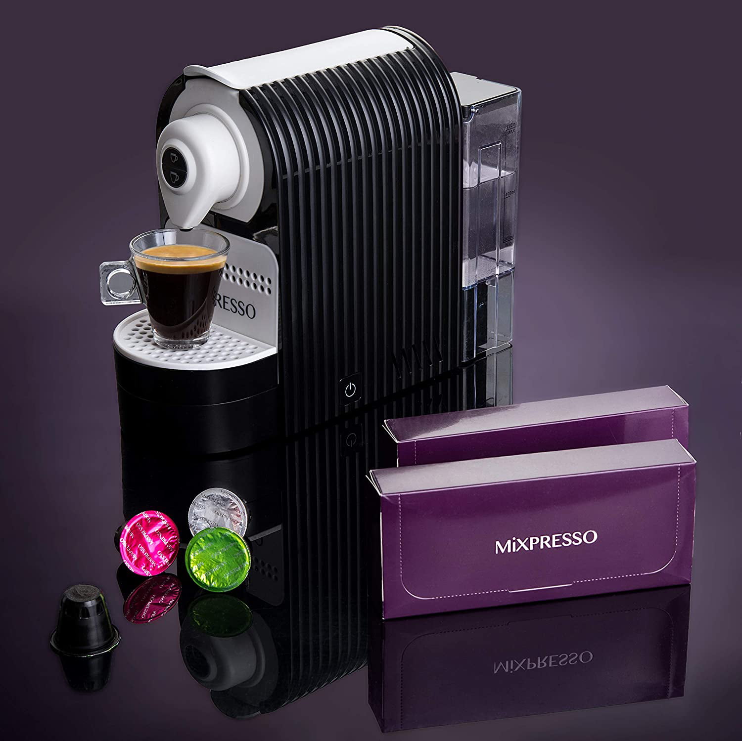 Mixpresso RNAB0BCPX5KGX mixpresso espresso machine for nespresso compatible  capsule, single serve coffee maker programmable buttons for espresso pods