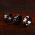 thumbnail image 4 of HOOUN Men's Women's Viking Runes Stainless Steel Cable Chain Inlay Wedding Bands Ring-7-Silver, 4 of 6