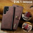thumbnail image 7 of for Samsung Galaxy S24 Ultra Case, PU Leather Detachable Vintage Wallet Flip Magnetic Clousure Drop Protective Slim Phone Case Cover for Samsung Galaxy S24 Ultra with Card Holder - Red, 7 of 7