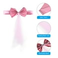 thumbnail image 4 of Uxcell Stretch Satin Chair Sashes Bows Chair Bands Decoration Mesh Yarn Floating Tied Pink 12, 4 of 6