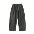 thumbnail image 2 of Full Length Pants For Toddler Boys Girls Pull On Casual Pants Kids' Water Resistant Hiking Pants Quick Dry Lightweight Relaxed Fit Pocket Drawstring Joggers Pants, 2 of 5